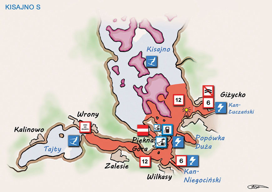 Poradnik - motorowodne Mazury - jeziora Kisajno i Tajty